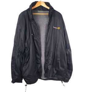 Timberland Black Windbreaker with Logo. 3X